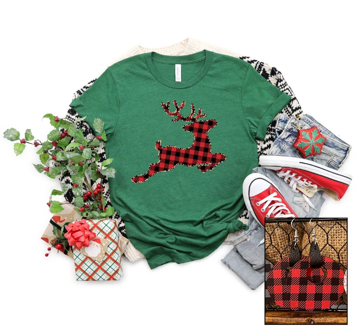 Buffalo Plaid & Leopard Reindeer - S. M. & Co.