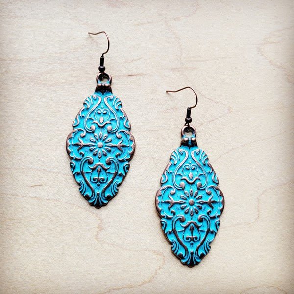 Burnished Filigree Copper Earrings - S. M. & Co. Earrings