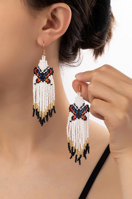 Butterfly seed bead earrings - S. M. & Co. Earrings