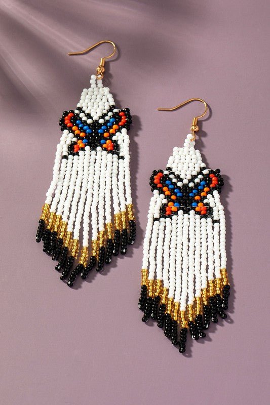 Butterfly seed bead earrings - S. M. & Co. Earrings