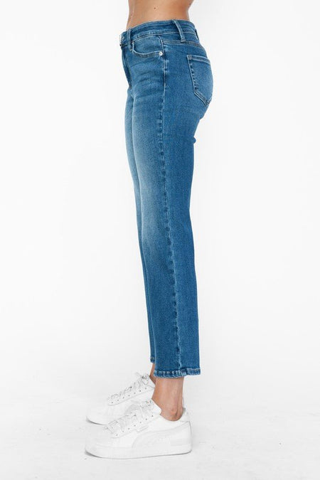 bytos Full Size Cat's Whiskers Mid Rise Ankle Jeans - S. M. & Co.