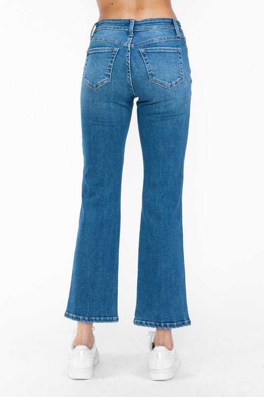 bytos Full Size Cat's Whiskers Mid Rise Ankle Jeans - S. M. & Co.