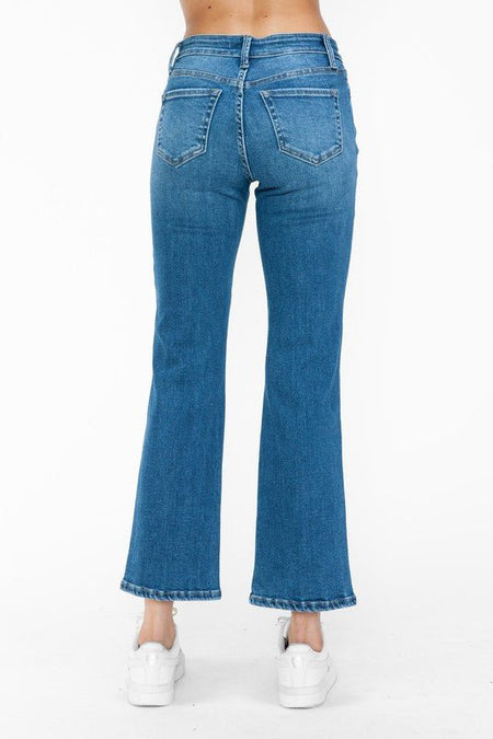 bytos Full Size Cat's Whiskers Mid Rise Ankle Jeans - S. M. & Co.