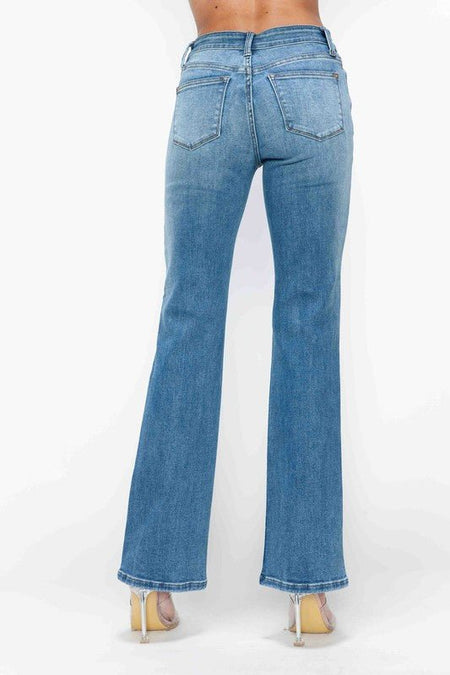 bytos Full Size Cat's Whiskers Mid Rise Bootcut Jeans - S. M. & Co.