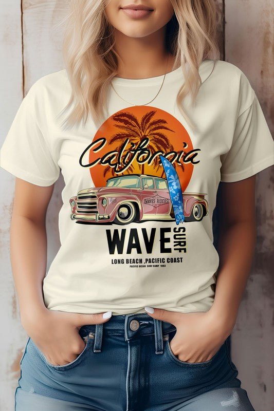 California Wave Surf Vintage Graphic Tee - S. M. & Co. T-Shirt