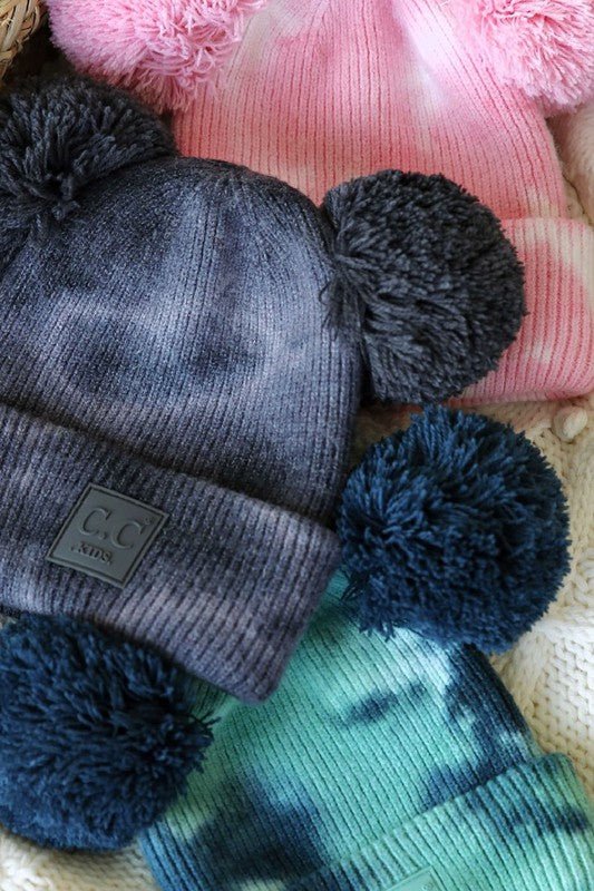 CC Kids Pom Pom Tie-Dye Beanie - S. M. & Co. Beanie