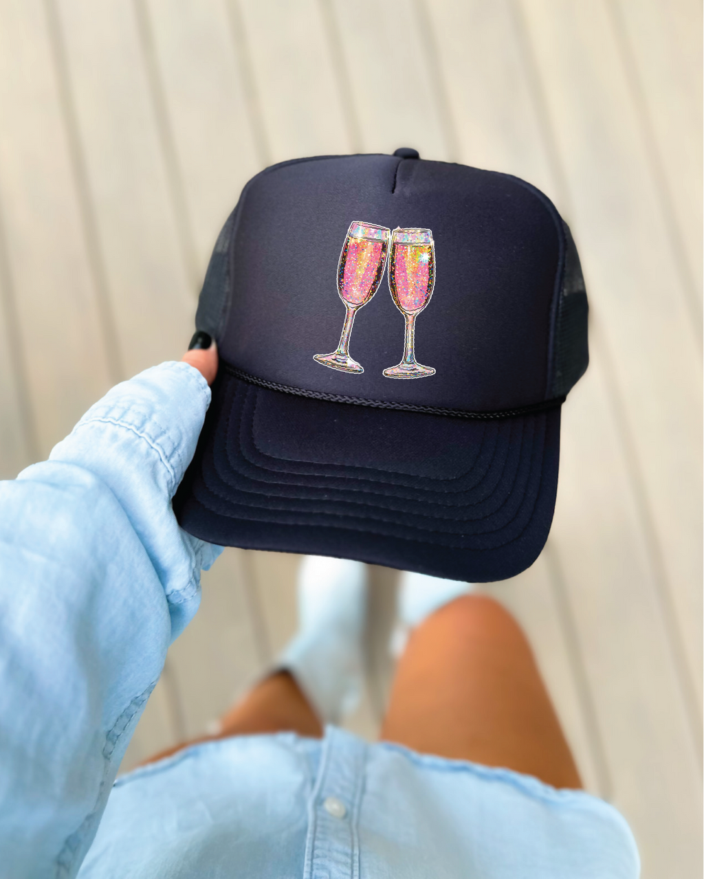 Champagne Glasses Trucker HAT