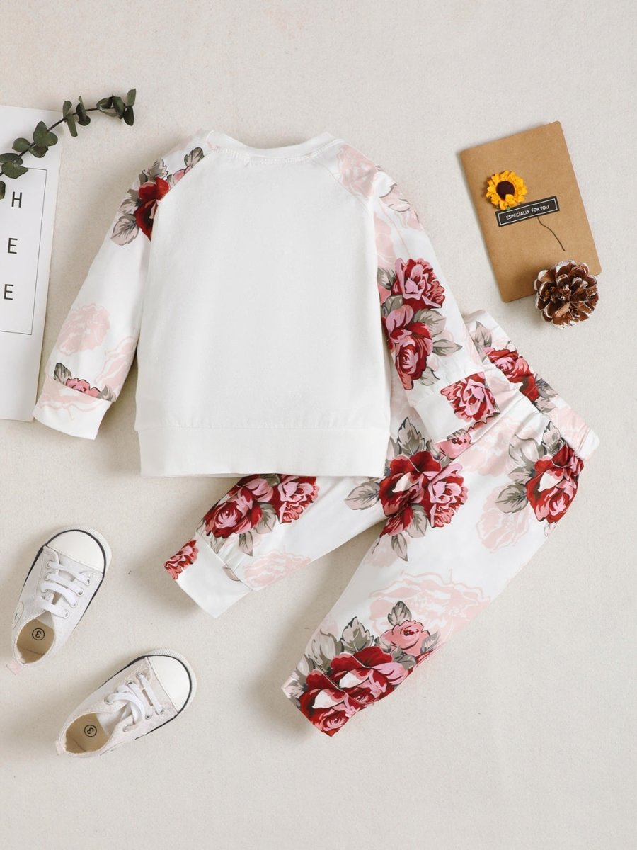 Children's Floral Top and Pants Set - S. M. & Co.