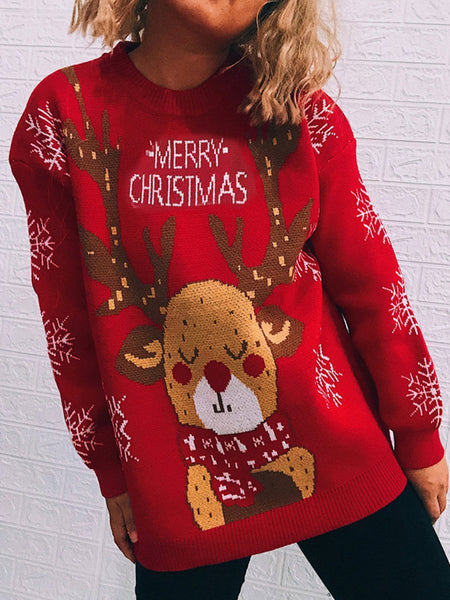 Christmas Element Long Sleeve Sweater - S. M. & Co.