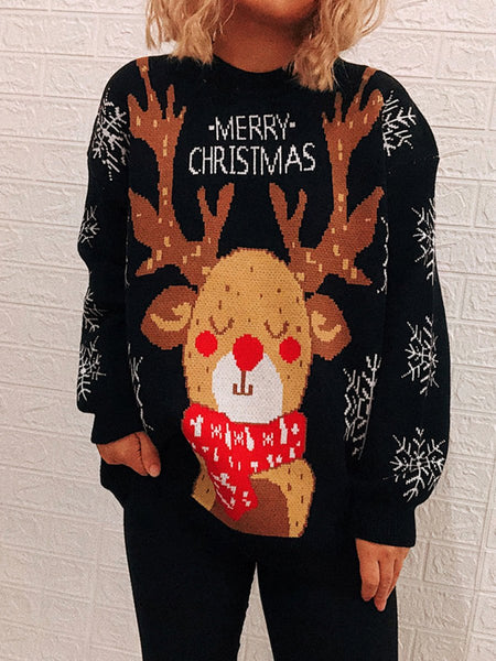 Christmas Element Long Sleeve Sweater - S. M. & Co.