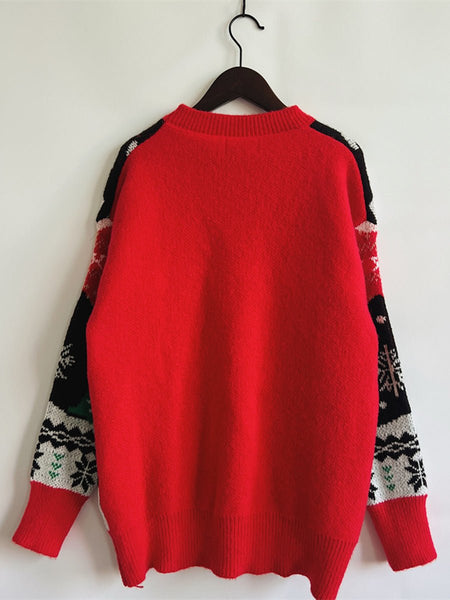 Christmas Element Long Sleeve Sweater - S. M. & Co.