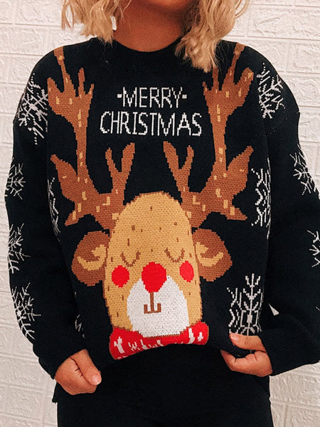 Christmas Element Long Sleeve Sweater - S. M. & Co.