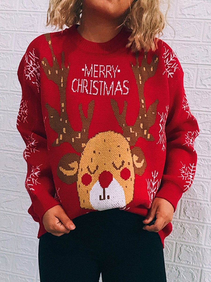 Christmas Element Long Sleeve Sweater - S. M. & Co.