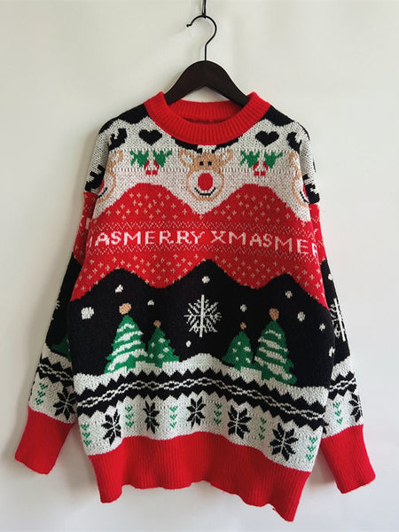 Christmas Element Long Sleeve Sweater - S. M. & Co.