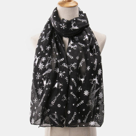 Christmas Element Polyester Scarf - S. M. & Co.