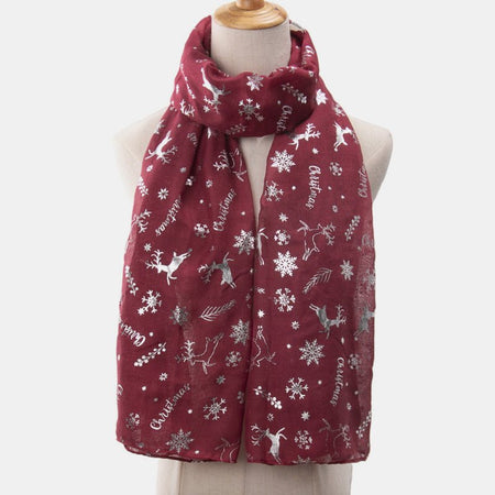 Christmas Element Polyester Scarf - S. M. & Co.