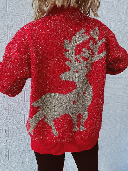 Christmas Element Round Neck Sweater - S. M. & Co.