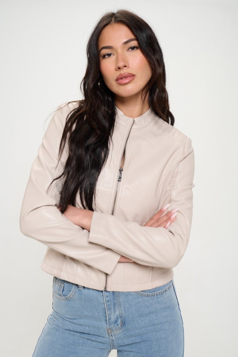 Coalition LA Zip Up Vegan Moto Jacket - S. M. & Co. Leather Vegan Moto Jacket