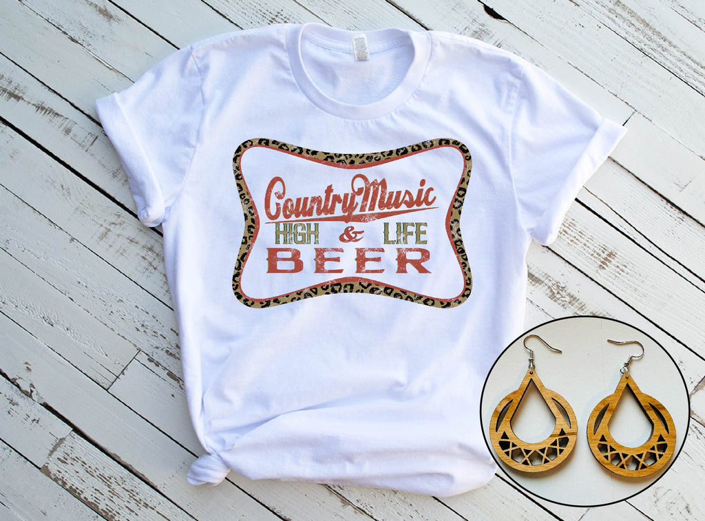 Country Music and Beer - S. M. & Co. Tops/Tops & Tees