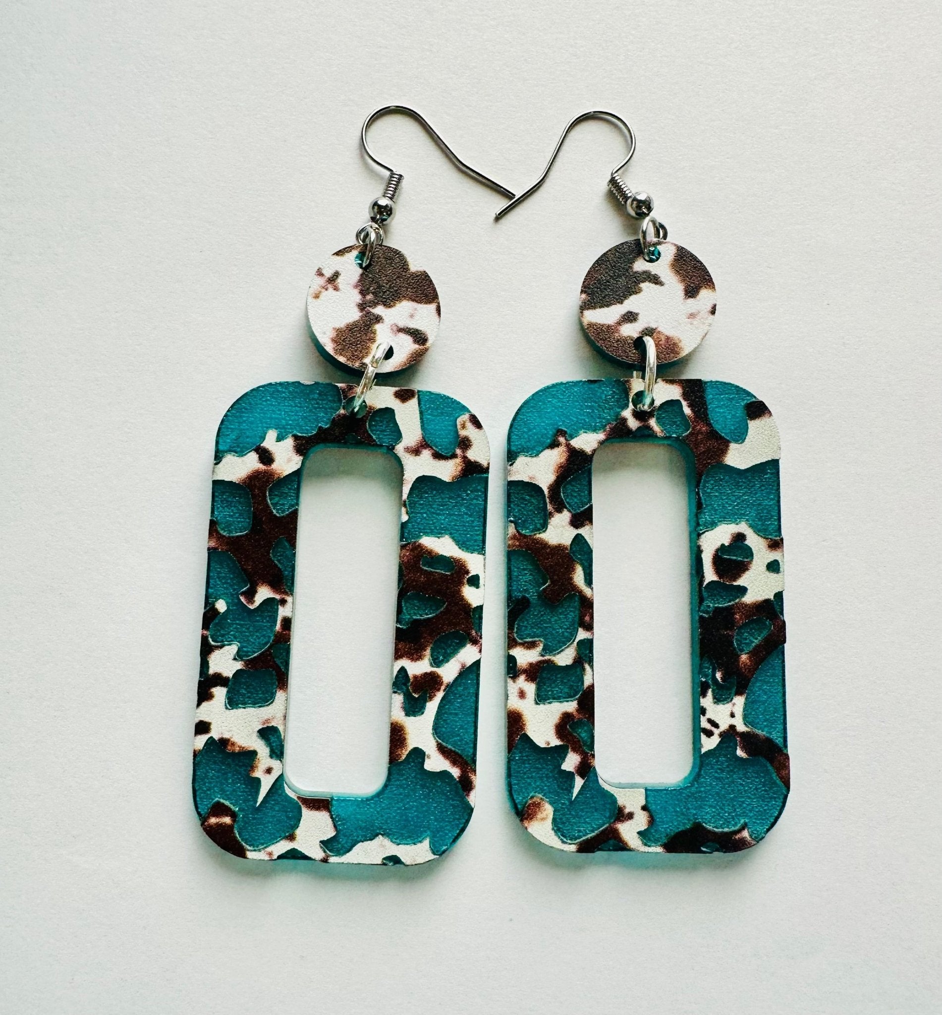 Cow & Turquoise Hoops - S. M. & Co. Earrings