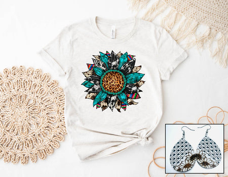 Cowhide Leopard Sunflower - S. M. & Co. T-Shirt