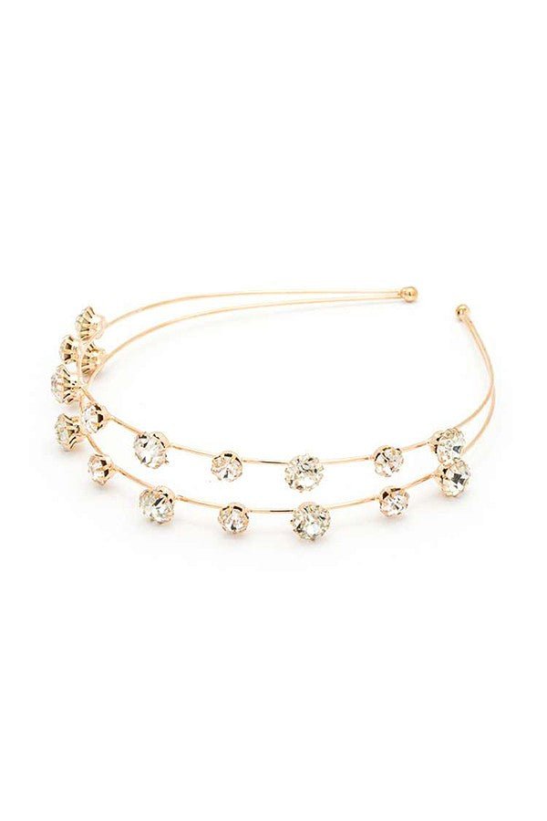 Crystal Iconic Double Row Headband - S. M. & Co. Headband