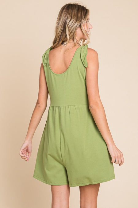 Culture Code Full Size Shoulder Knot Baggy Romper - S. M. & Co. Rompers