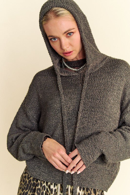 Davi & Dani Drop Shoulder Long Sleeve Hooded Sweater - S. M. & Co.