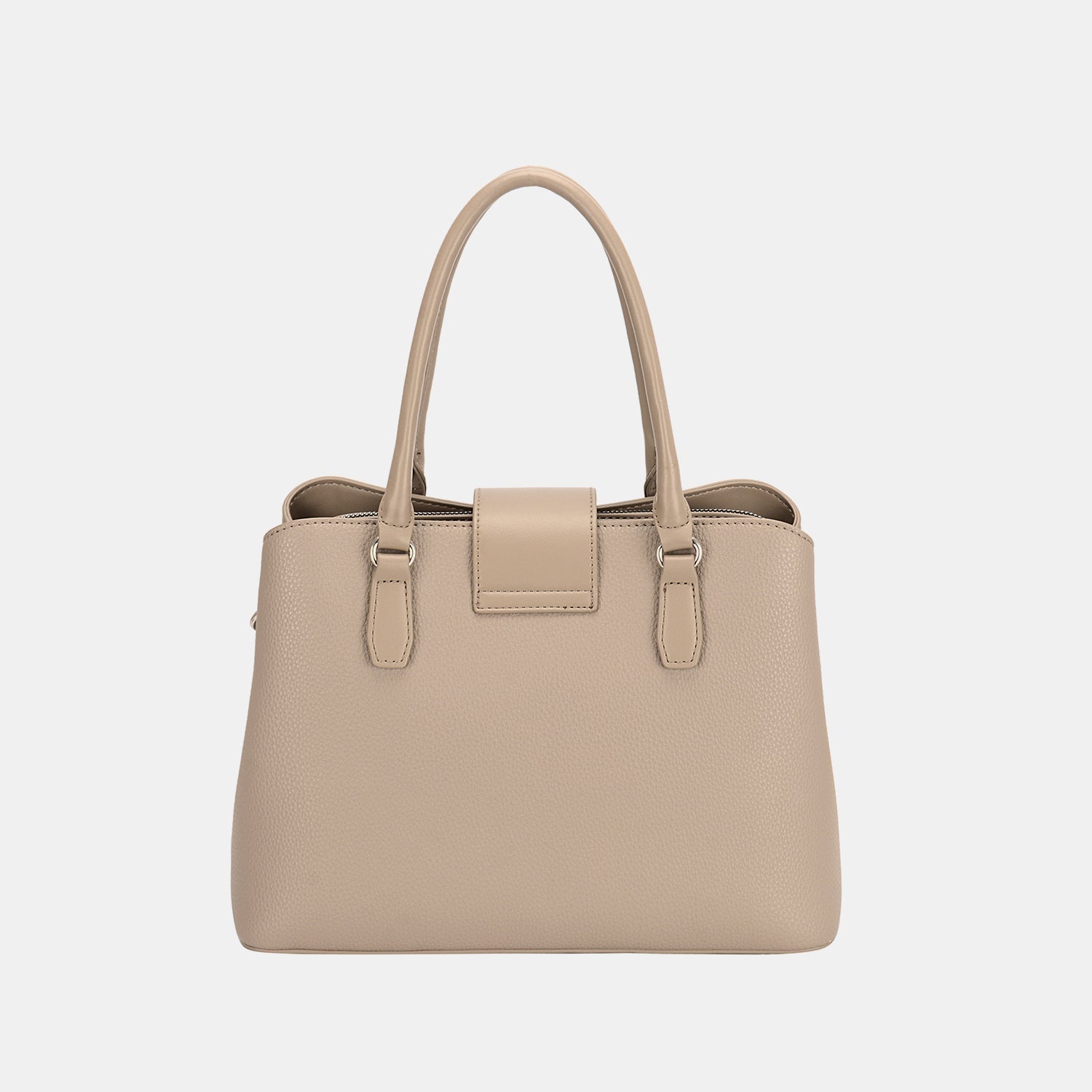 David Jones PU Leather Twist-Lock Tote Bag - S. M. & Co. Tote Bag