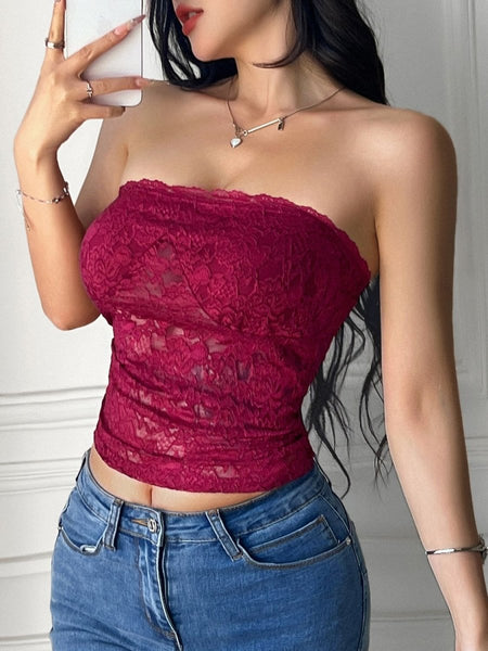 Devine Lace Tube Top - S. M. & Co.