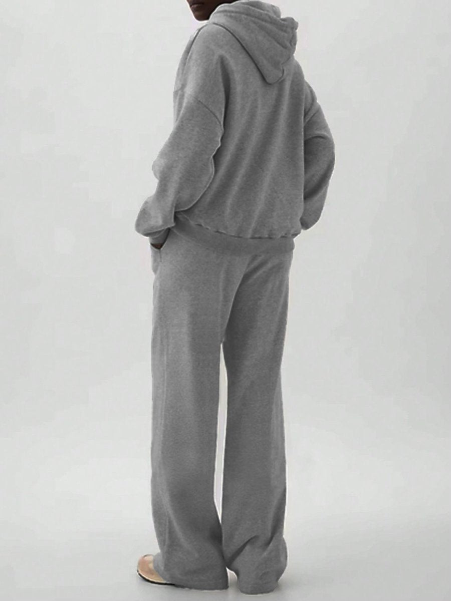 Devine Pocketed Long Sleeve Hoodie and Pants Set - S. M. & Co.