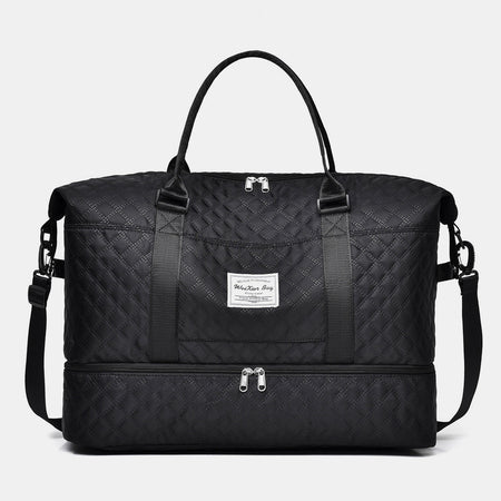 Diamond Grid Oxford Cloth Oversize Travel Bag - S. M. & Co.