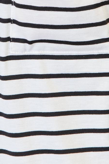 Double Take Striped Open Front Longline Cardigan - S. M. & Co. Cardigan