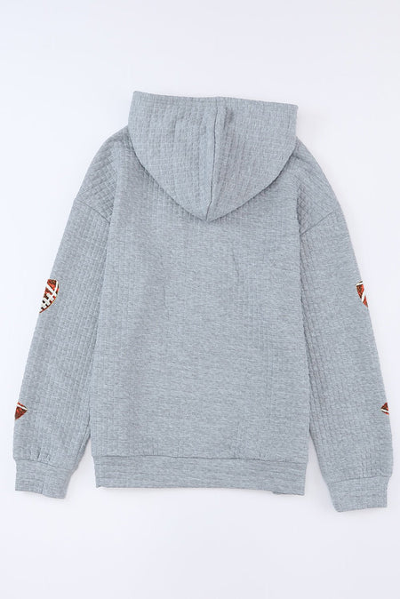 Drawstring Football Long Sleeve Hoodie - S. M. & Co. Hoodie