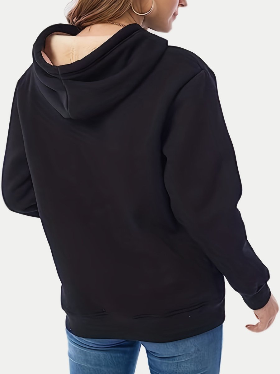 Drawstring Long Sleeve Hoodie with Kangaroo Pocket - S. M. & Co.