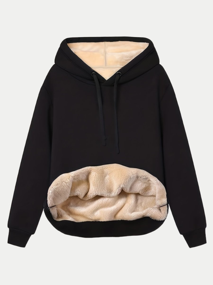 Drawstring Long Sleeve Hoodie with Kangaroo Pocket - S. M. & Co.