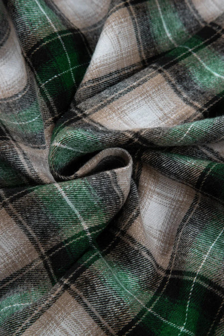 Drawstring Pocketed Plaid Hooded Jacket - S. M. & Co.