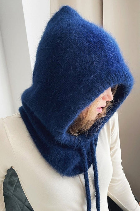 Drawstring Solid Color Thermal Knit Hat - S. M. & Co.