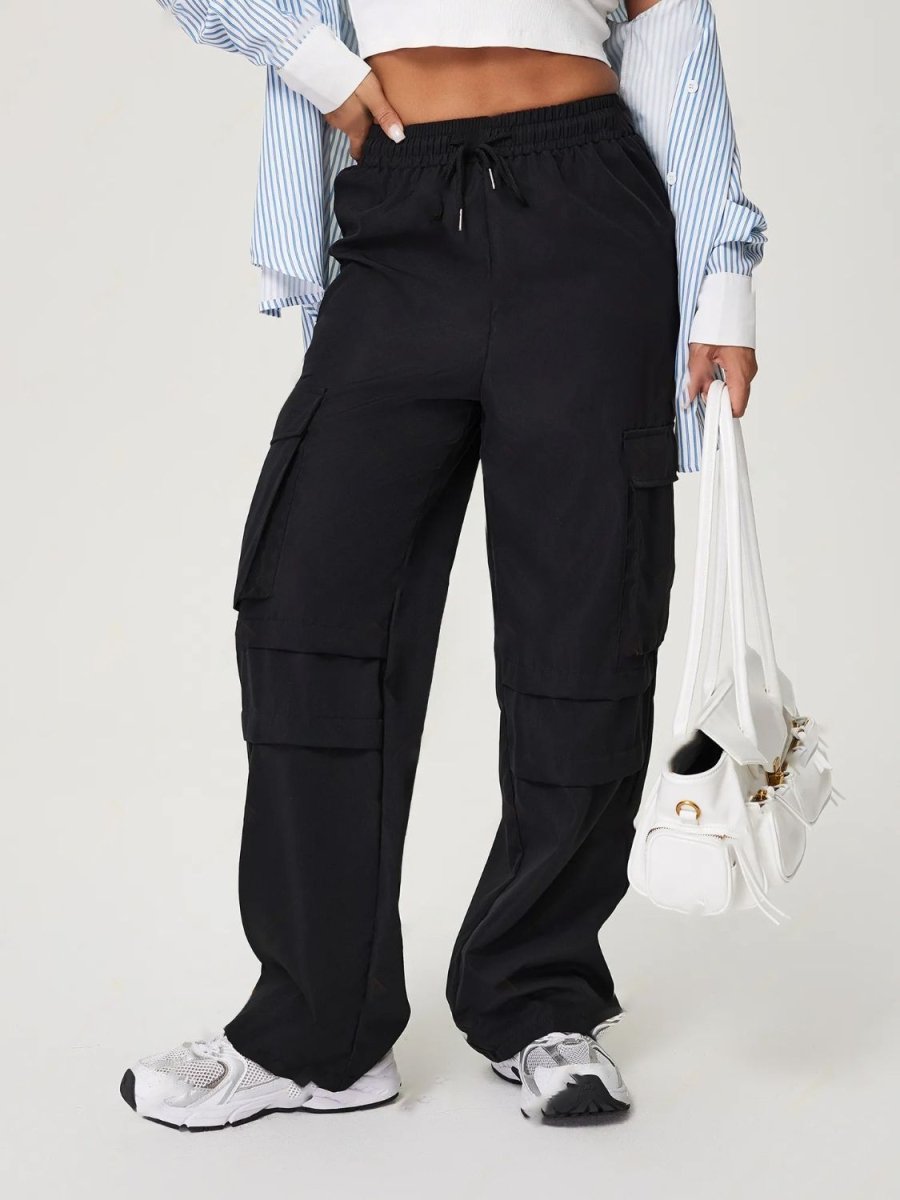 Drawstring Wide Leg Pants - S. M. & Co.