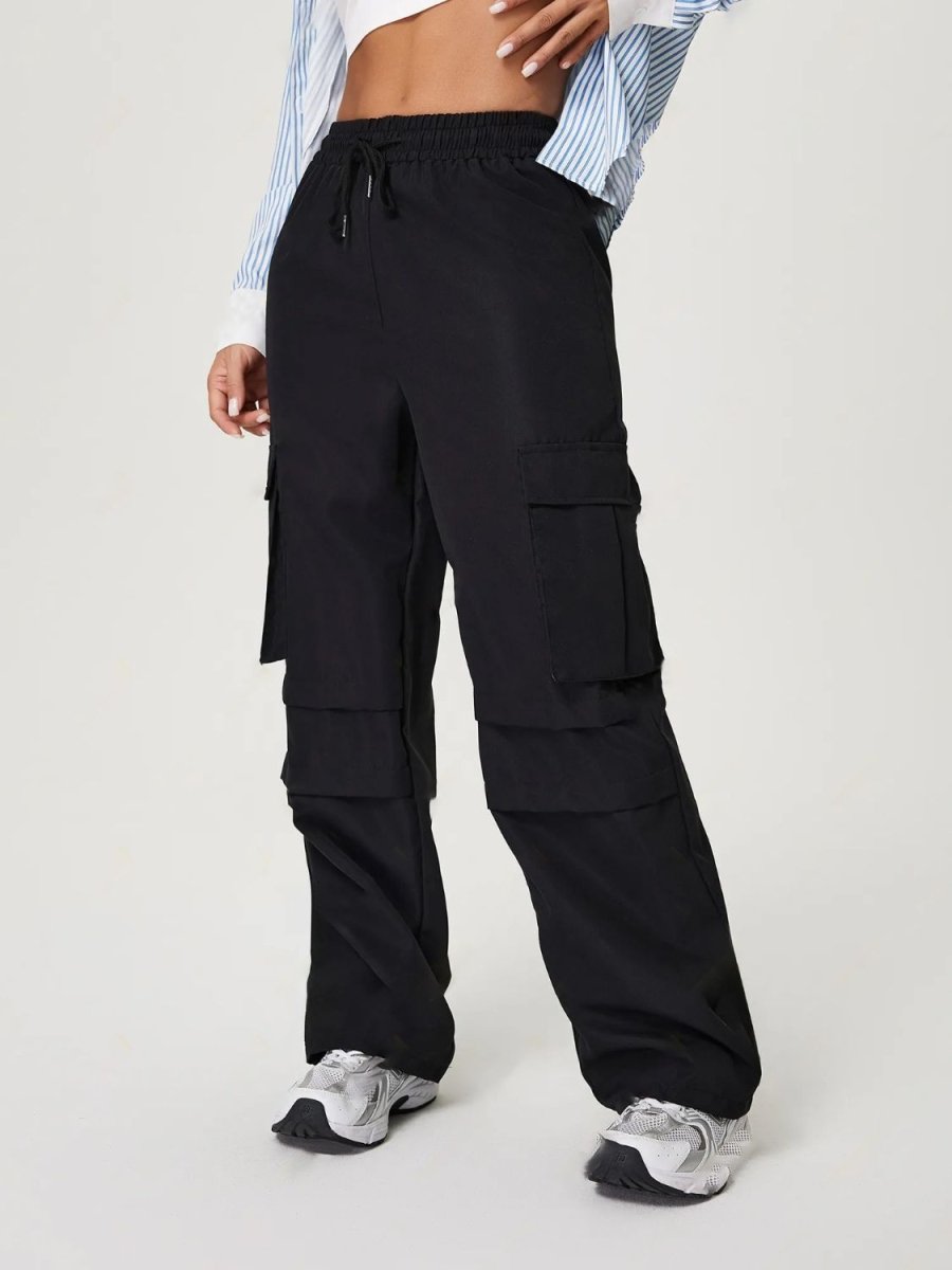 Drawstring Wide Leg Pants - S. M. & Co.