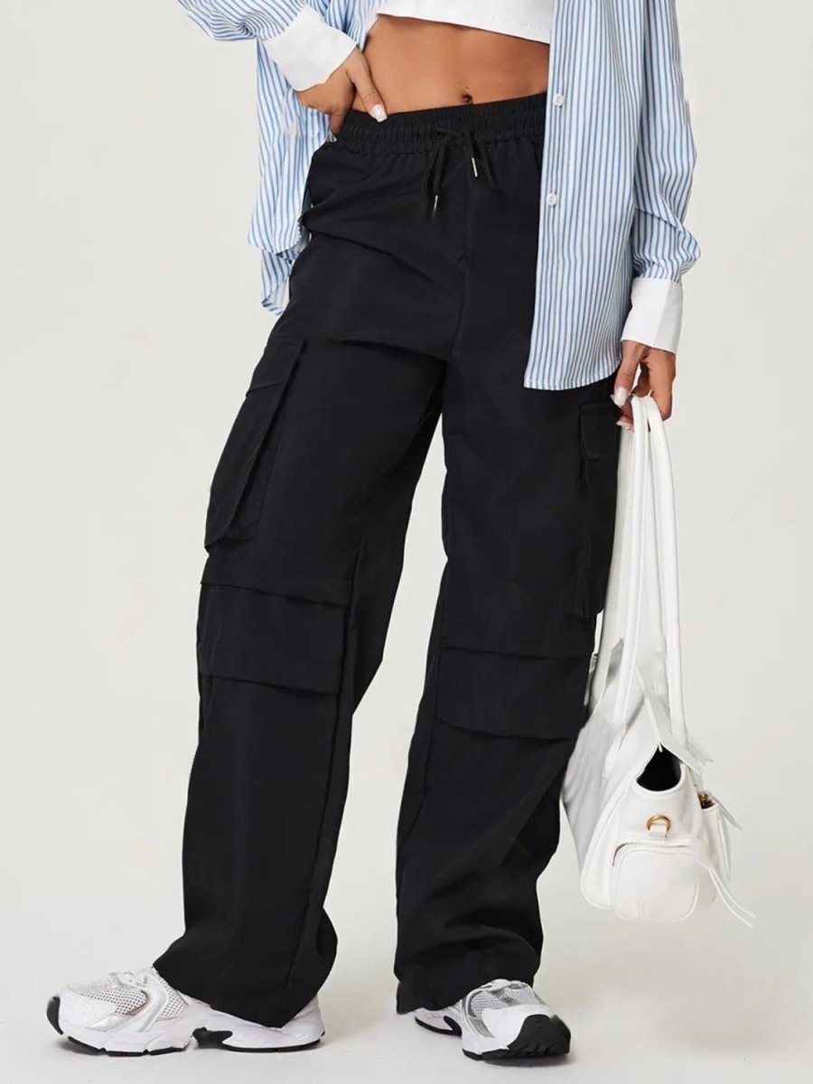 Drawstring Wide Leg Pants - S. M. & Co.