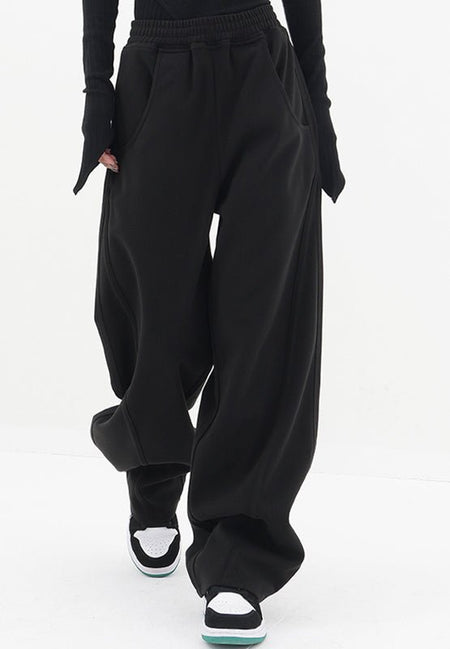 Elastic Waist Sweatpants with Pockets - S. M. & Co.