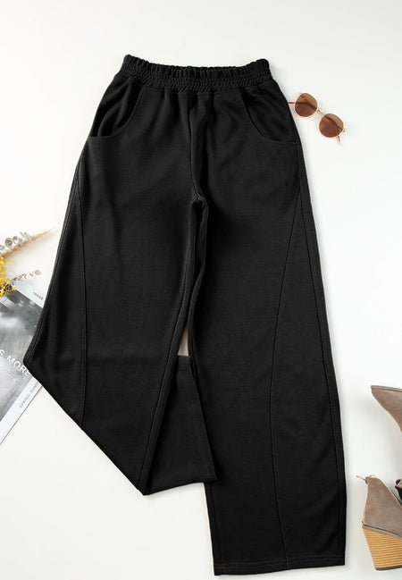 Elastic Waist Sweatpants with Pockets - S. M. & Co.