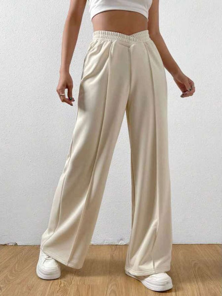 Elastic Waist Wide Leg Pants - S. M. & Co.