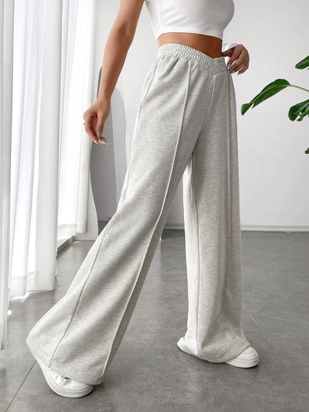 Elastic Waist Wide Leg Pants - S. M. & Co.