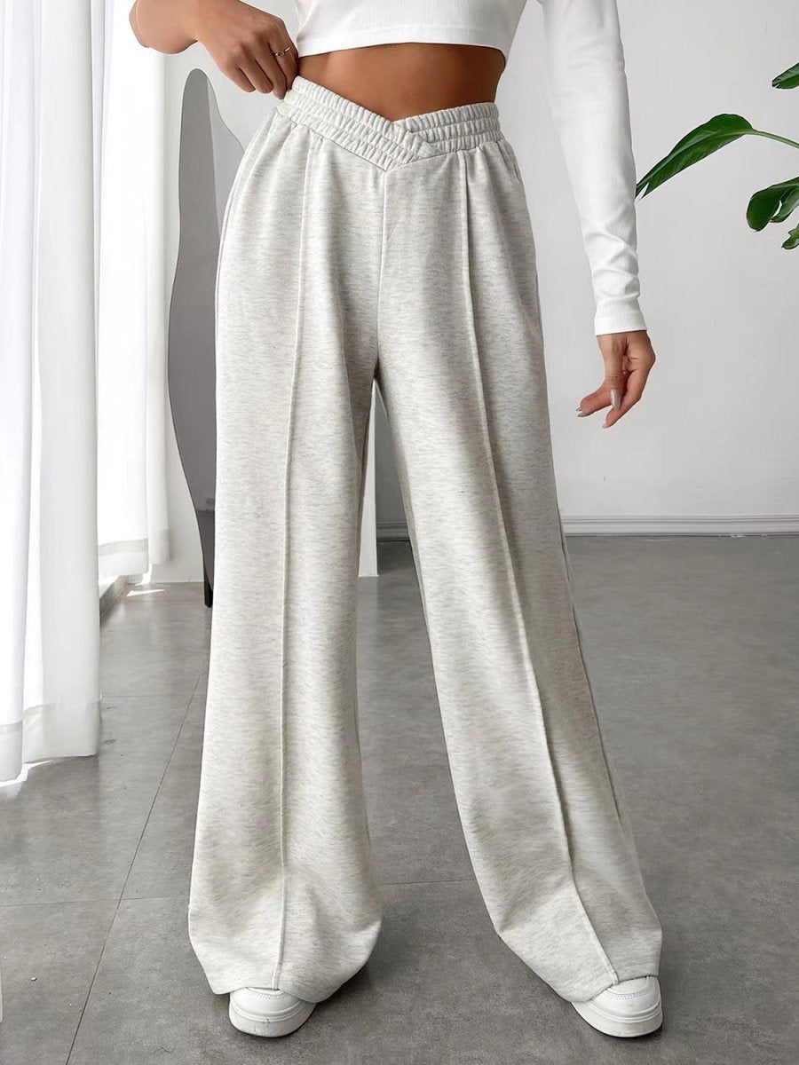 Elastic Waist Wide Leg Pants - S. M. & Co.