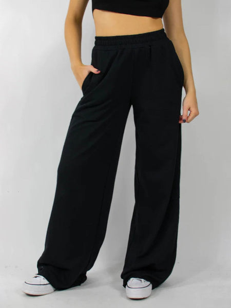 Elastic Waist Wide Leg Pants - S. M. & Co.