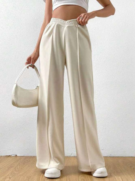 Elastic Waist Wide Leg Pants - S. M. & Co.