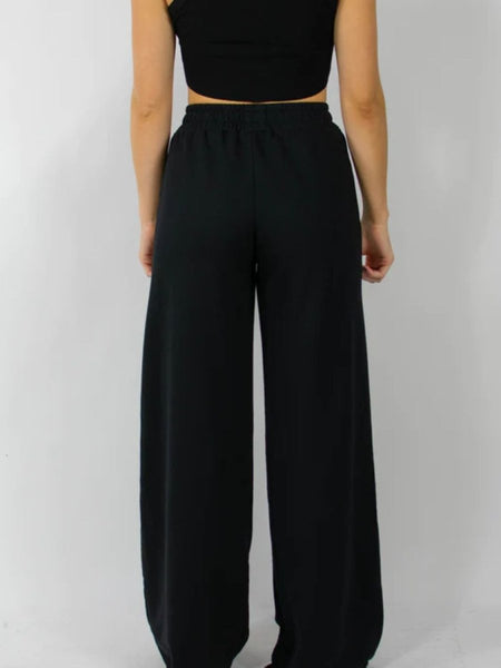 Elastic Waist Wide Leg Pants - S. M. & Co.