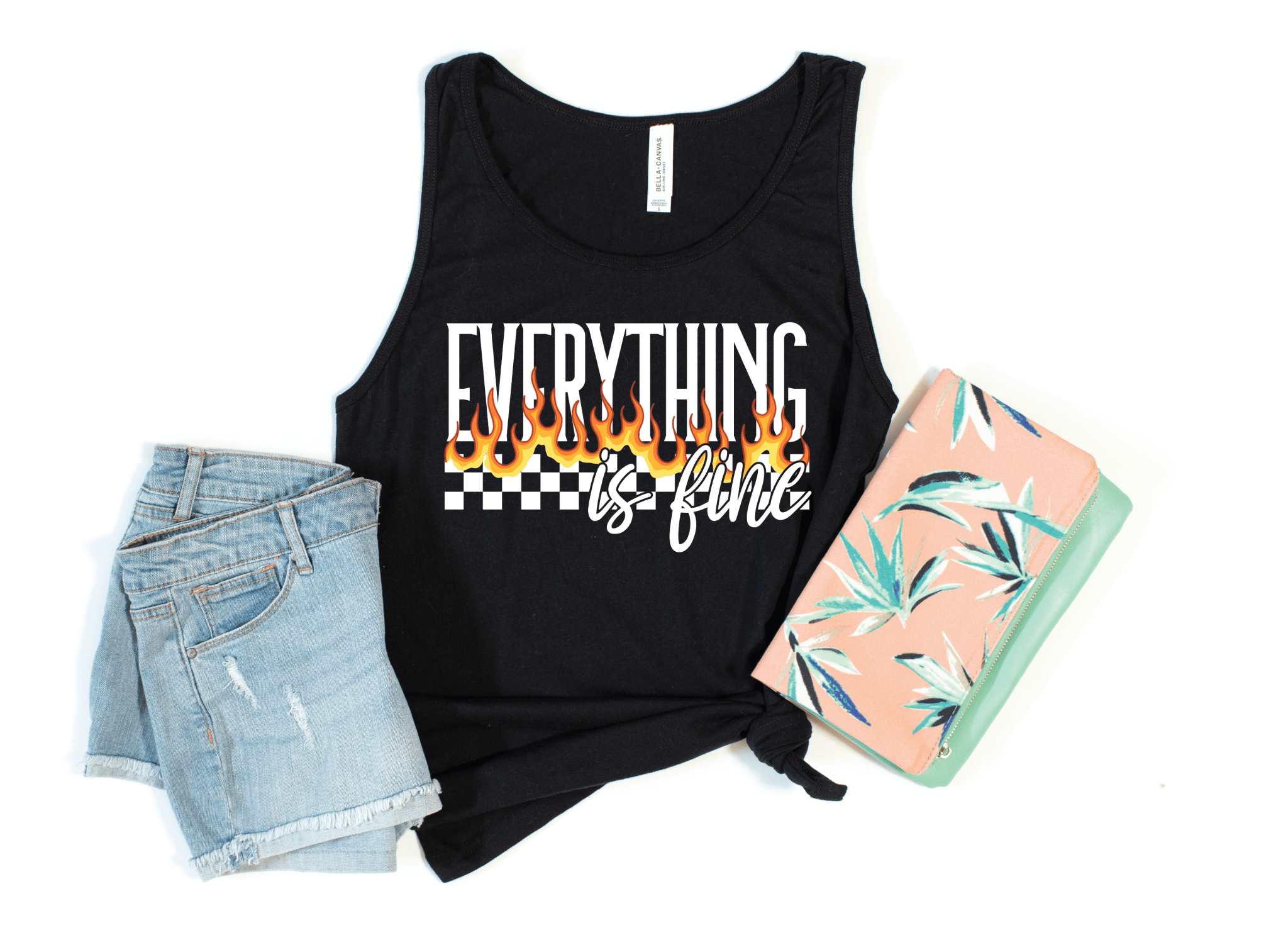 Everythings Fine Graphic Tank Top - S. M. & Co.